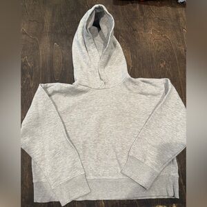 Zara Light Gray Cropped Hoodie